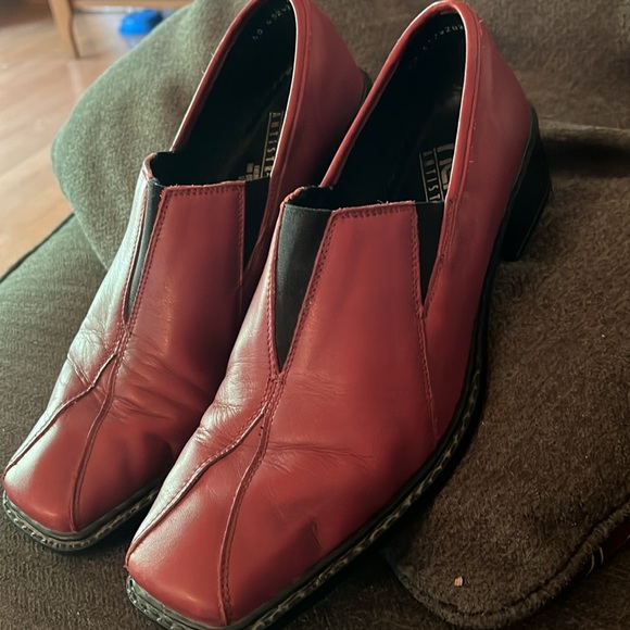 RIEKER ANTISTRESS RED LEATHER SHOES Size 40 US - Picture 6 of 8
